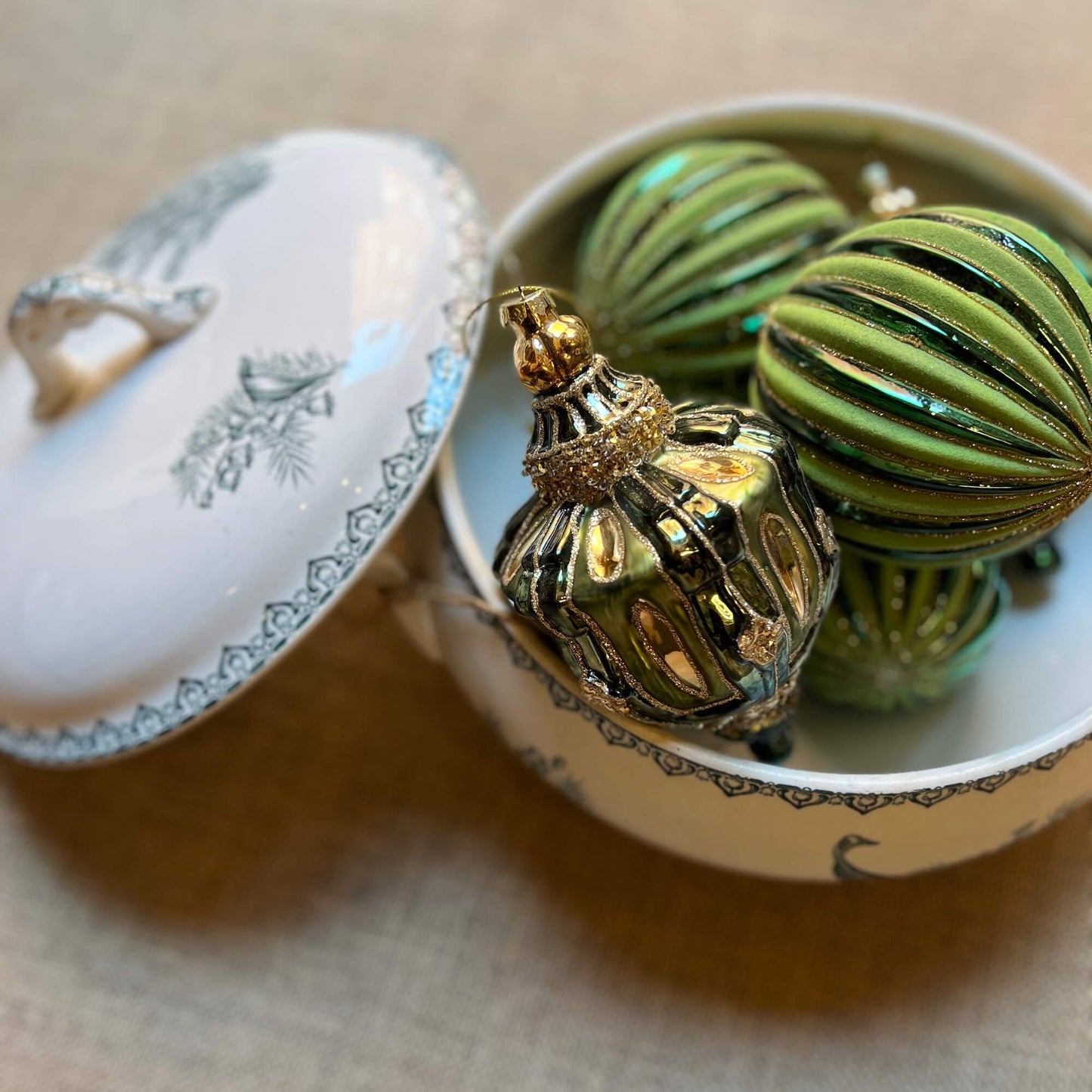 Palle - Vetro e velluto - Decorazioni Natale