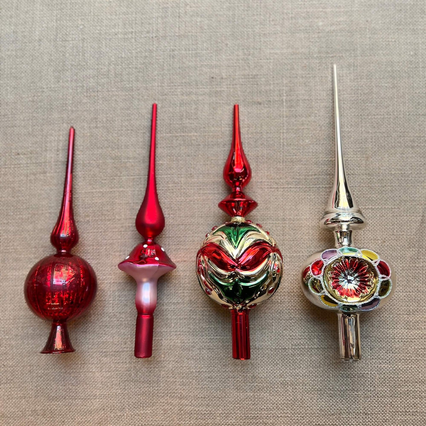 Puntali in vetro - Assortiti - Decorazioni Natale