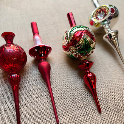 Puntali in vetro - Assortiti - Decorazioni Natale