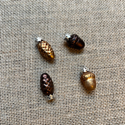 Mini decorazioni - Pigne e Ghiande - da 3 cm