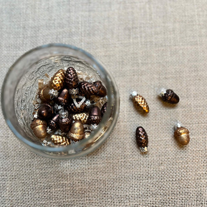 Mini decorazioni - Pigne e Ghiande - da 3 cm