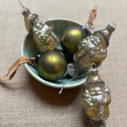 Santa con albero - Oro - Decorazione Natale