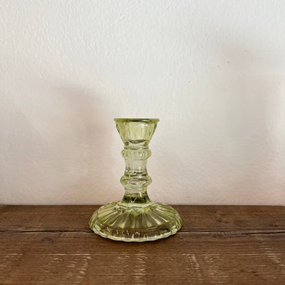Recycled glass candlestick - assorted colours