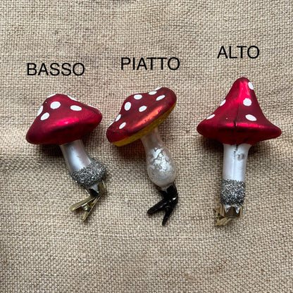 Funghetti assortiti - Clip - Decorazioni Natale