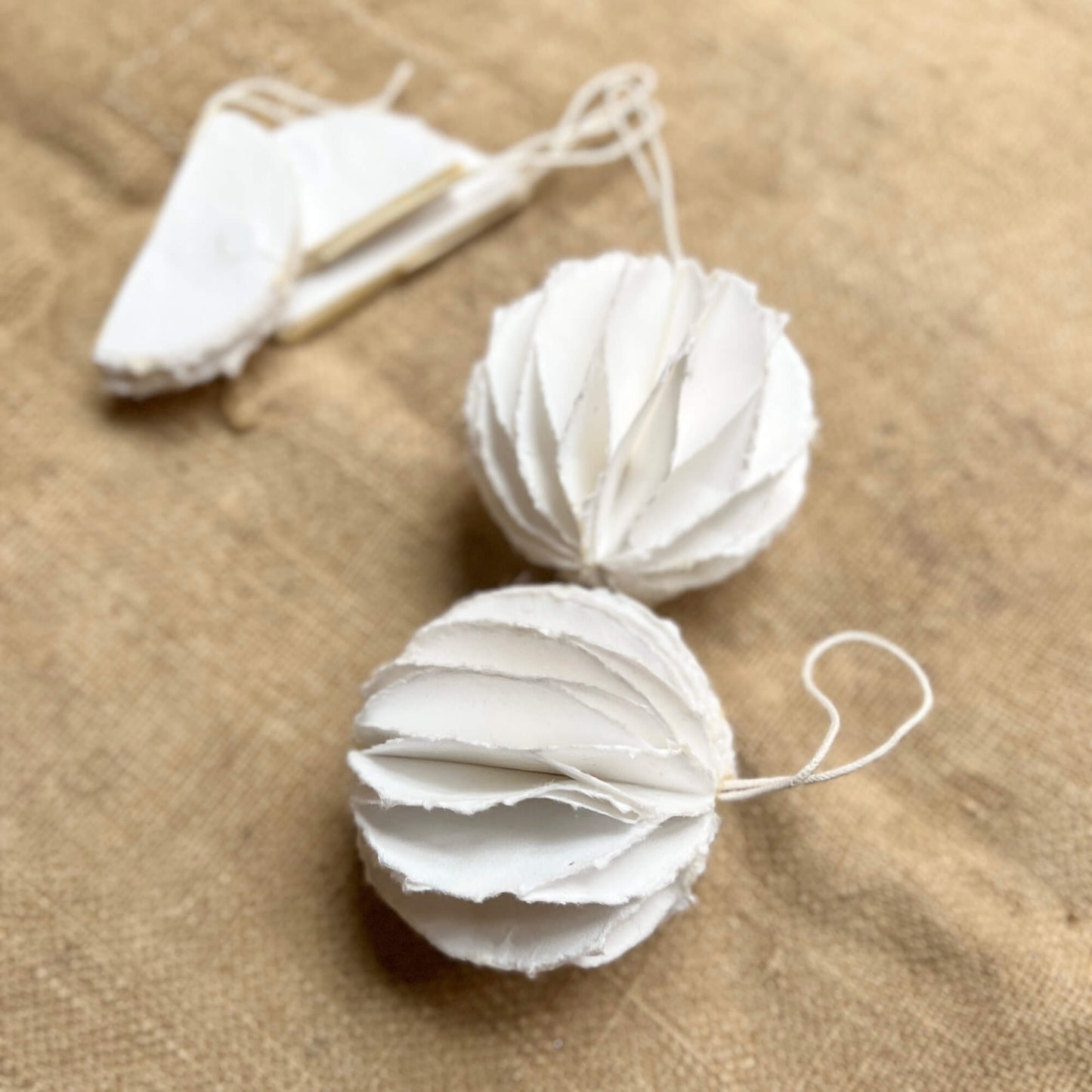 White ball - in paper