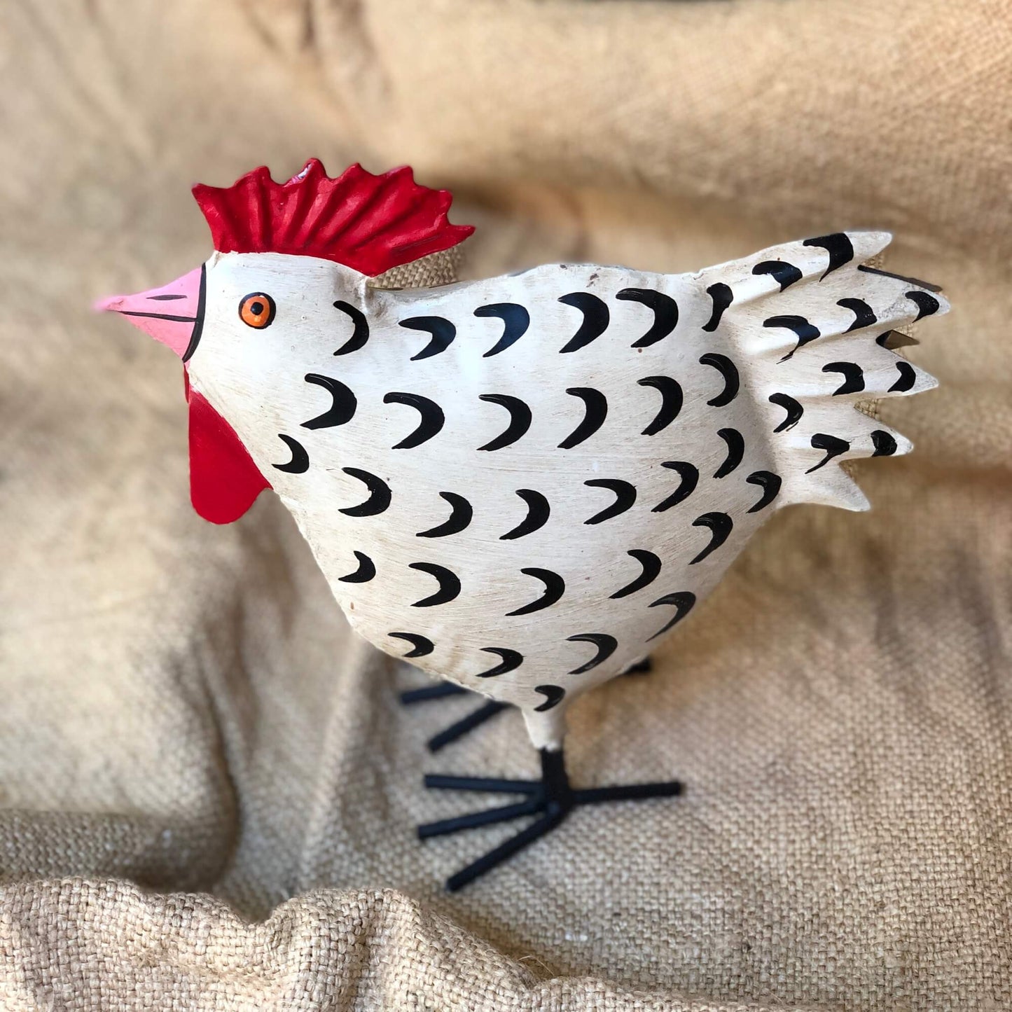 Gallo & Gallina - Piume bianco/nero