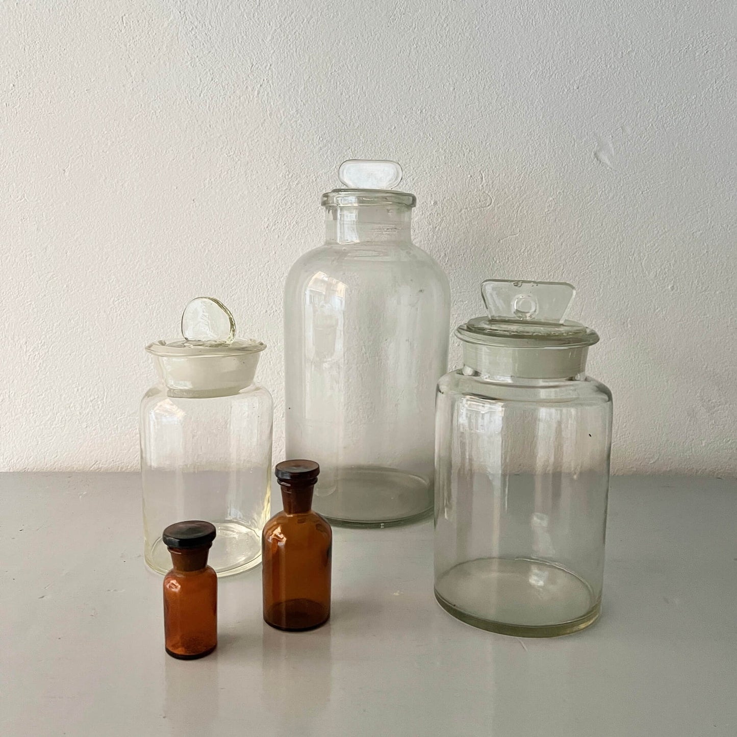 Pharmacy Jars - Blown Glass - Vintage