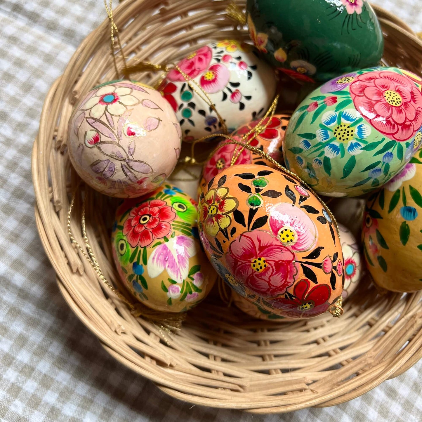 Uova colorate - papier mâché - Decorazione