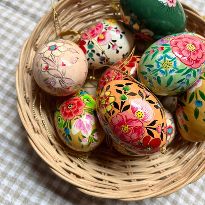 Uova colorate - papier mâché - Decorazione