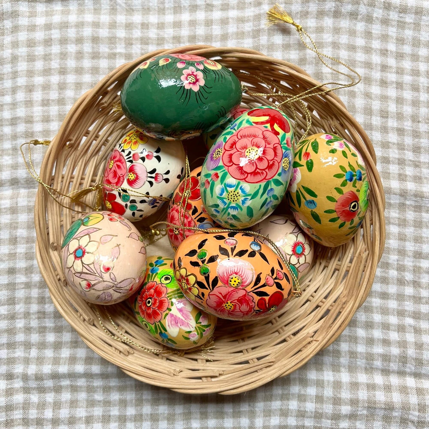 Uova colorate - papier mâché - Decorazione