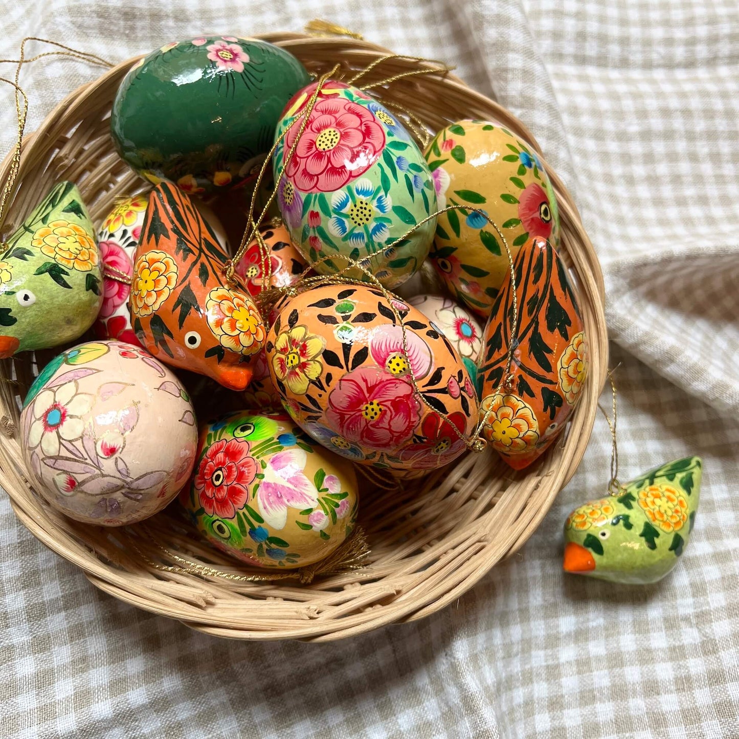 Uova colorate - papier mâché - Decorazione