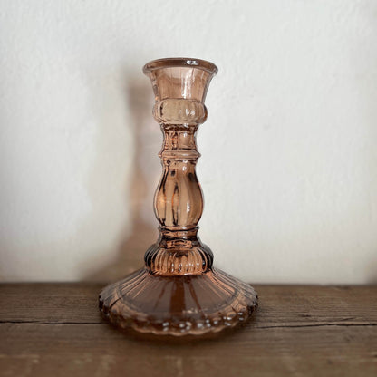 Candelabro vetro riciclato - colori assortiti - New!