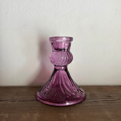 Candelabro vetro riciclato - colori assortiti - New!