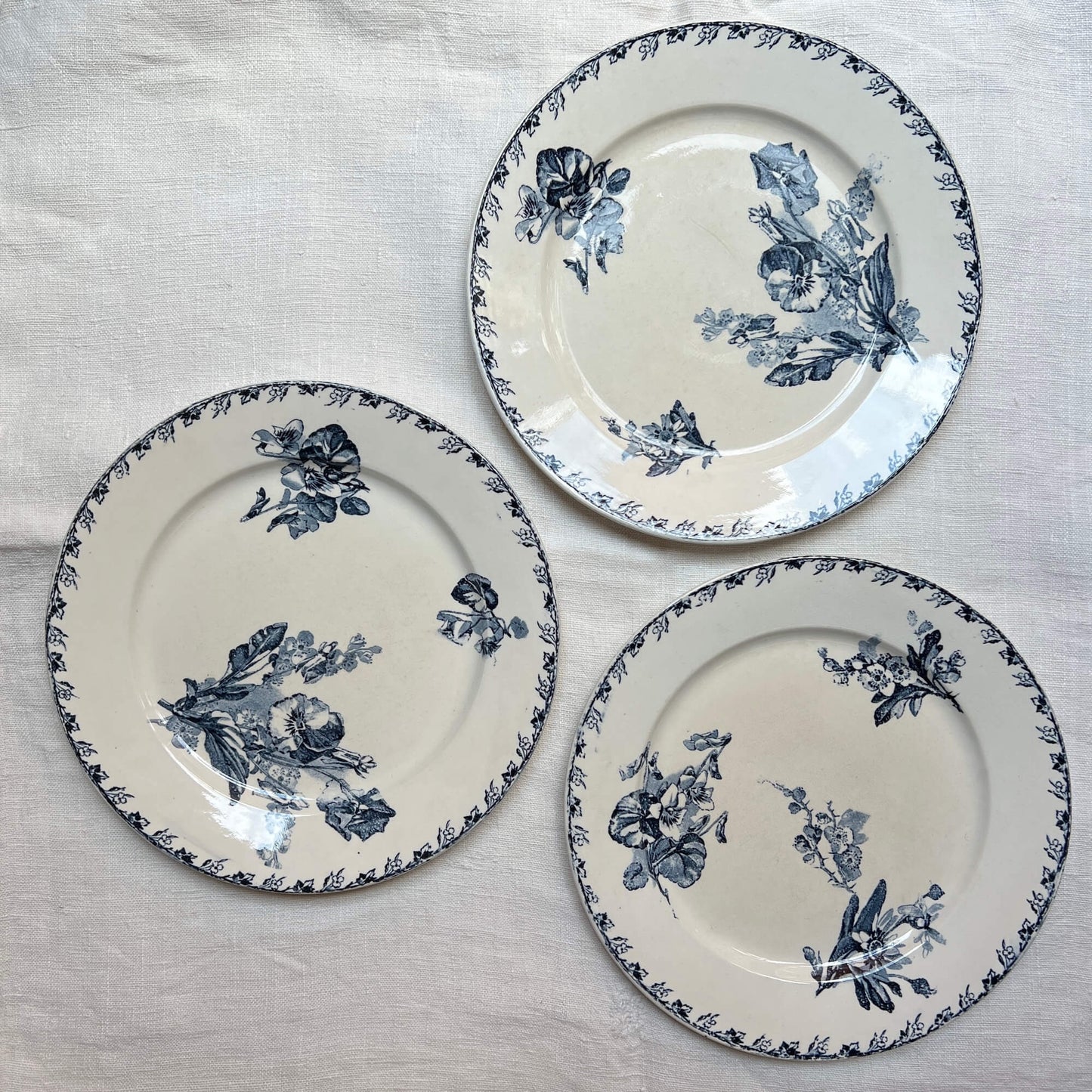 Dinner Plates - Violette - Terre de fer - Vintage