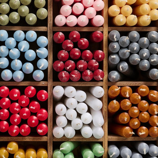 Candela corta - Diam 2,2 cm - colori assortiti NEW!