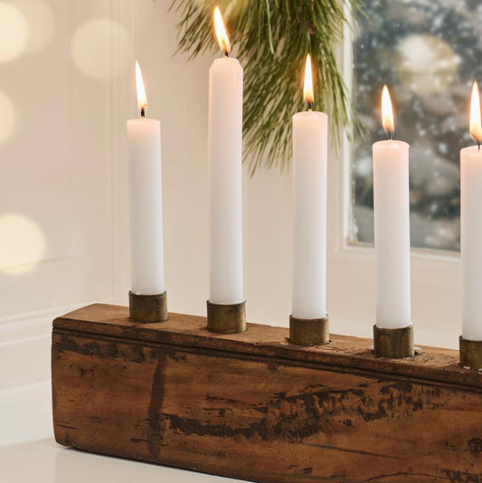 Portacandela in legno - Pezzo unico