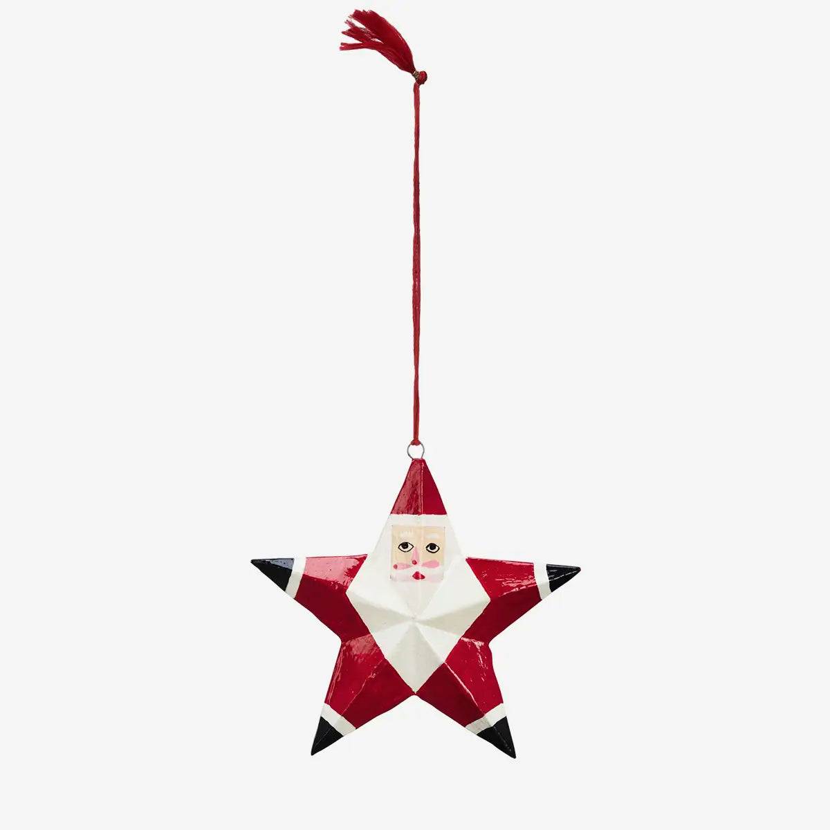 Santa - Stella legno - Decorazione