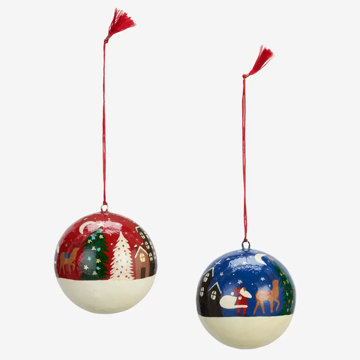 Palle con paesaggi - Papier Mâché - Decorazioni