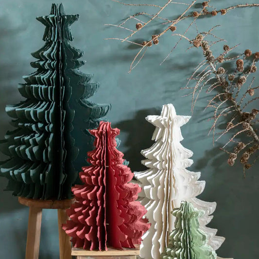 Alberi Natale - Tessuto e carta riciclati - Decorazione