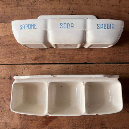 Soap/Sand/Soda container - Italian Laveno ceramic - Vintage