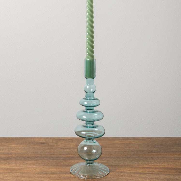 Borosilicate glass candelabra - assorted colours