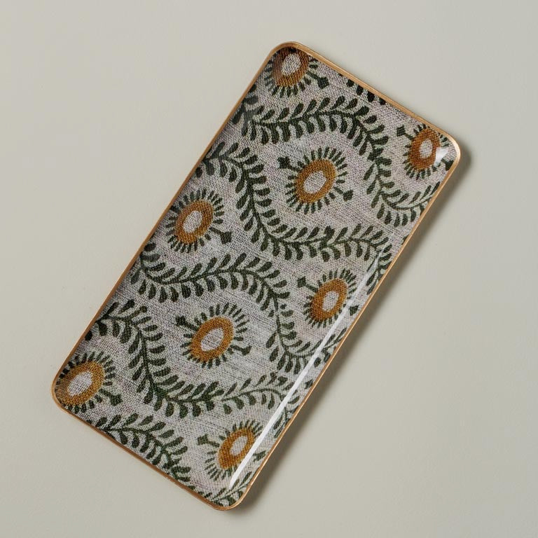 Vassoio decorato - Deco floreali - Rettangolare