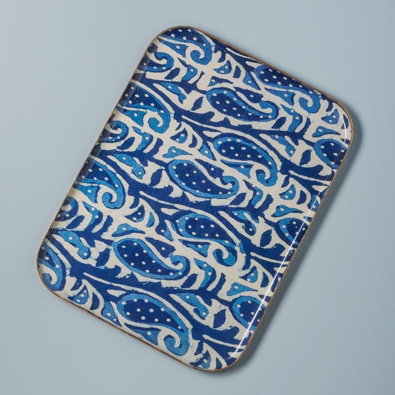Vassoi decorati - Deco Blu - Rettangolari