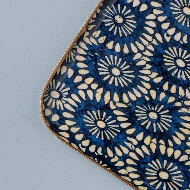 Vassoi decorati - Deco Blu - Rettangolari