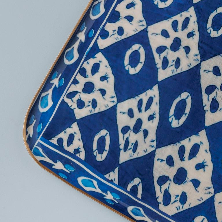 Vassoi decorati - Deco Blu - Rettangolari