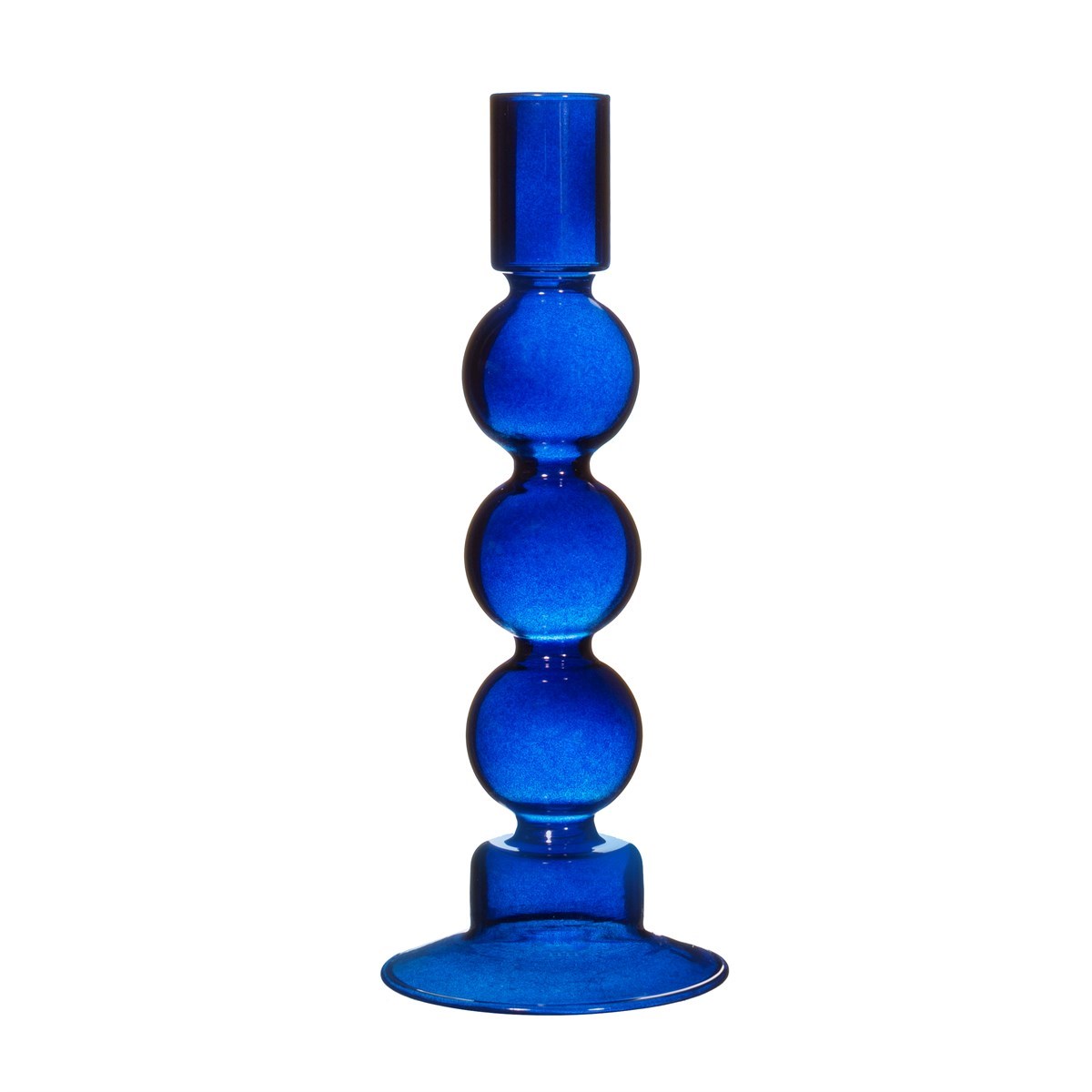 Glass candelabra - assorted colours