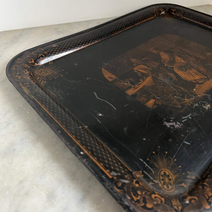 Decorated tray - Iron - Vintage