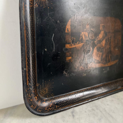 Decorated tray - Iron - Vintage