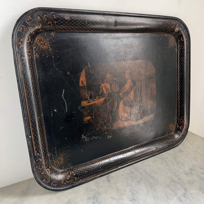 Decorated tray - Iron - Vintage