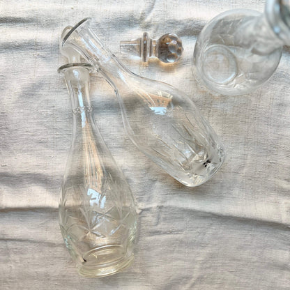 Crafted glass bottles - Vintage