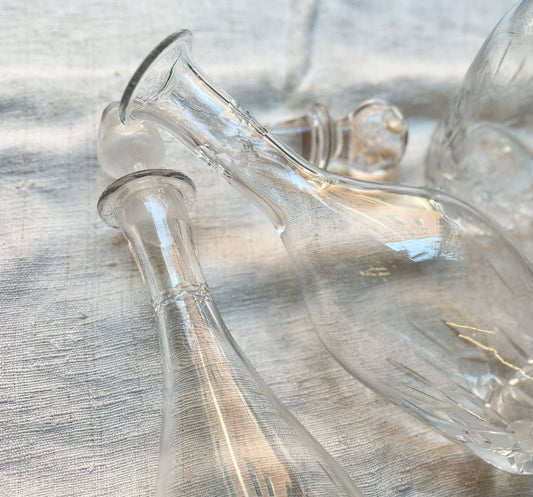 Bottiglie in vetro lavorato - Vintage