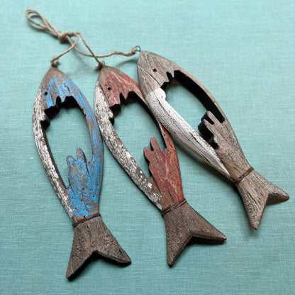 Set of 3 Fishes - Assorted colors - to hang