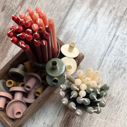 Portacandela con punta - D1,3cm - colori assortiti