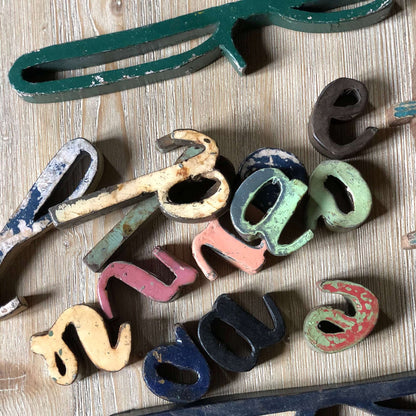 Iron Letters - Lowercase Italic