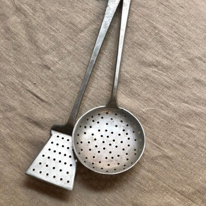 Set 2 - Ladle and Spatula - Aluminum - Vintage