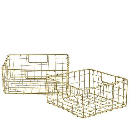Square baskets - wire mesh