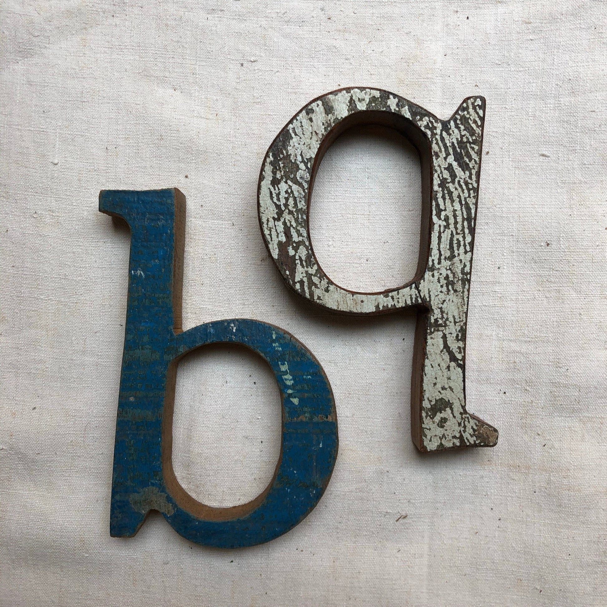 Lettere legno - Minuscolo Corsivo Madame Gioia Home 10/15cm / b/q