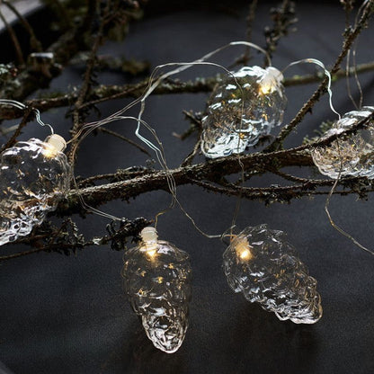 Ghirlanda 8 Led - Pigne - Indoor Sirius Trasparente / 1.9mt + 25cm