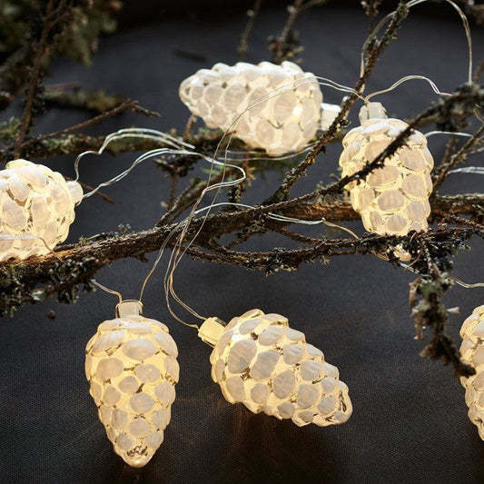 Ghirlanda 8 Led - Pigne - Indoor Sirius Bianco / 1.9mt + 25cm