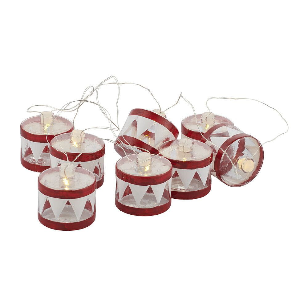 Ghirlanda 8 Led - Tamburello - Indoor Sirius 30cmx4.5cmx4cm / Rosso