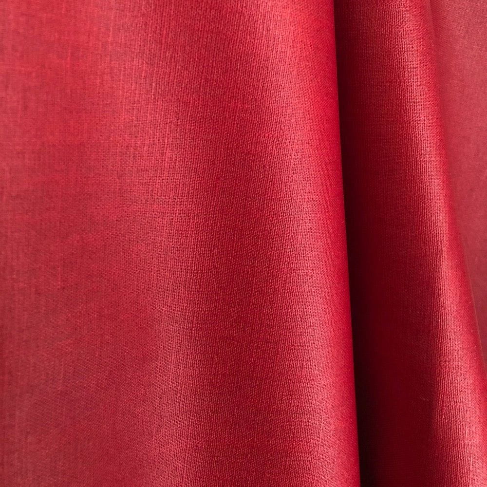 Tessuto al metro - Lino resinato - Rosso Stof Altezza 140cm