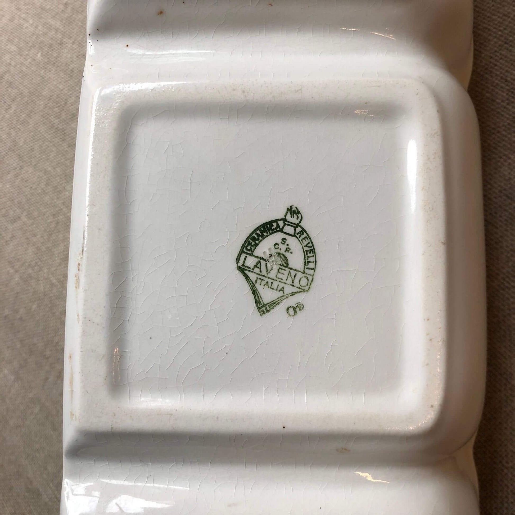 Contenitore Sapone/Sabbia/Soda - Ceramica italiana Laveno - Vintage Vintage 34x11x12cm