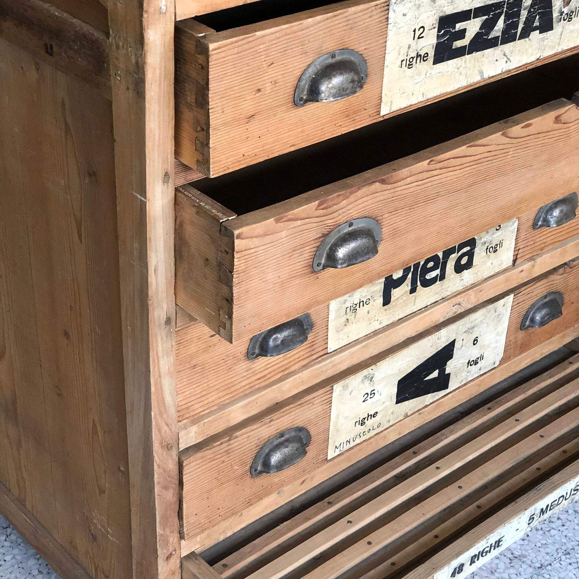 Mobile tipografia - Vintage Vintage L90 P67 H104/120cm