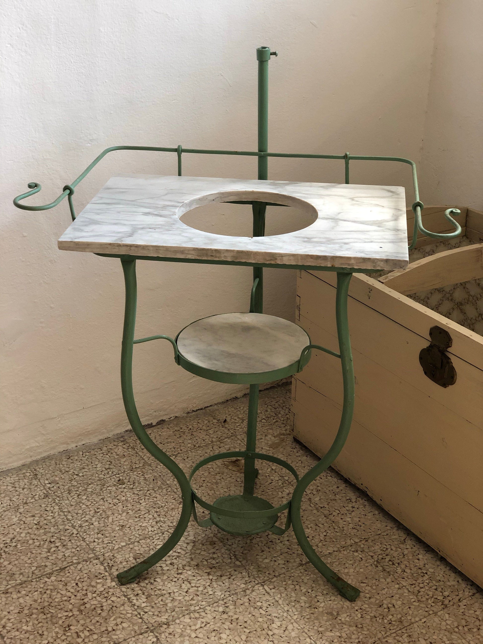 Mobile Toeletta c/o marmo - Vintage Vintage H80 (+20cm per specchio) - 78x45x26cm