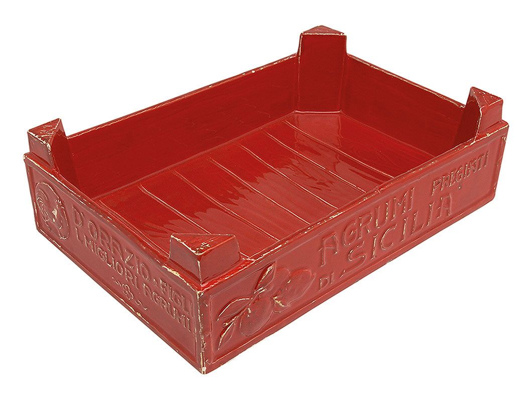 Cassetta Frutta Grande - Linea Mediterraneo - Virginia Casa Virginia Casa Rosso / 35x23.5x10.5cm