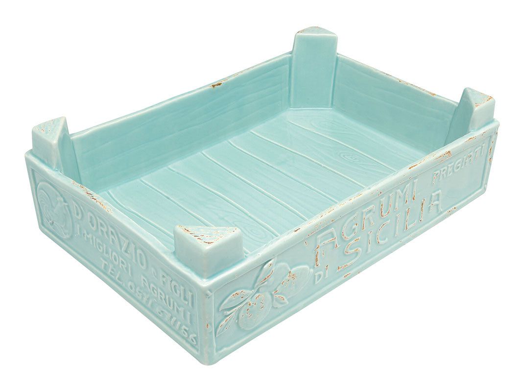 Cassetta Frutta Grande - Linea Mediterraneo - Virginia Casa Virginia Casa Acquamarina / 35x23.5x10.5cm